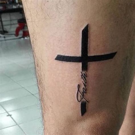 thigh tattoos for men|cross tattoo on thigh men.